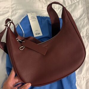 Baggu small recycled leather crescent bag